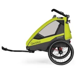 Qeridoo Sportrex 2 Fahrradanhänger Lime Green 2023 Limitiertes Design