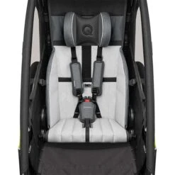 Qeridoo Sportrex 1 Fahrradanhänger Lime Green 2023 Limitiertes Design -Säuglingspflege 005 sportrex1 2023 lg front closeup