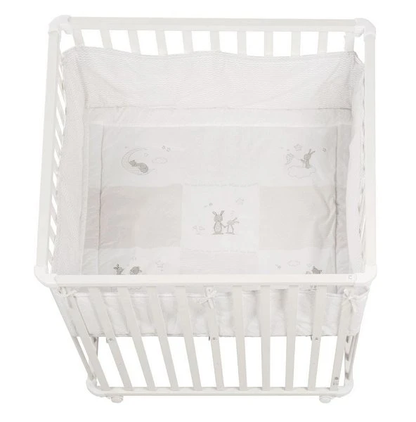 Roba Laufgitter Fox & Bunny Weiß, Quadratisch 100x100 Cm 2 Roba Laufgitter Fox & Bunny Weiß, Quadratisch 100x100 Cm – Bild 2