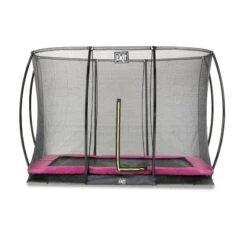 EXIT TOYS EXIT Silhouette Bodentrampolin 214x305 Cm, Rosa Inkl. Sicherheitsnetz