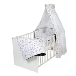 Schardt Candy Grey Kombi-Kinderbett 70x140 Cm -Säuglingspflege 13 410 1 782 bettset 4 teilig origami black 4