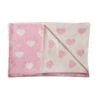 Schardt Kuscheldecke Herzchen Rosa 95x120 Schmusedecke - 100% Baumwolle