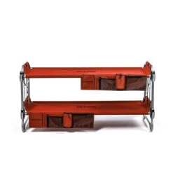 Kid-O-Bunk Campingbett Rot Mit Seitentaschen Etagenbett Von Disc-O-Bed -Säuglingspflege 19808krd organizerkob red 03