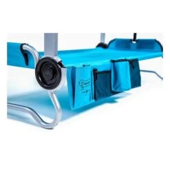 Kid-O-Bunk Campingbett Blau Mit Seitentaschen Etagenbett Von Disc-O-Bed -Säuglingspflege 30105bo kid o bunk blau seitentasche 1