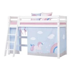 Hoppekids Mittelhohes Bett ECO Luxury 90x200 Cm Mit Schräger Leiter & Absturzsicherung