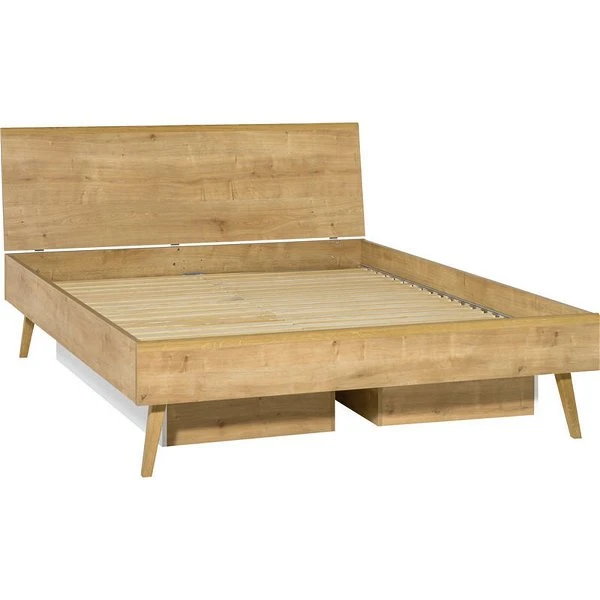 VOX Nature Bett 140x200 Cm Mit Glattem Kopfteil Eiche | Ohne Lattenrost 2 VOX Nature Bett 140x200 Cm Mit Glattem Kopfteil Eiche | Ohne Lattenrost – Bild 2