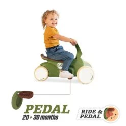 Berg Go2 Retro Green Gokart & Rutschroller -Säuglingspflege 8715839076035 03 go2 retro green pedalmode