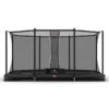 Berg Ultim Favorit InGround 410 Trampolin Grey Mit Sicherheitsnetz Comfort