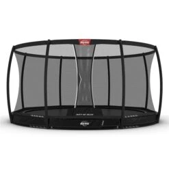 Berg Champion InGround 430 Trampolin Schwarz Mit Sicherheitsnetz Deluxe