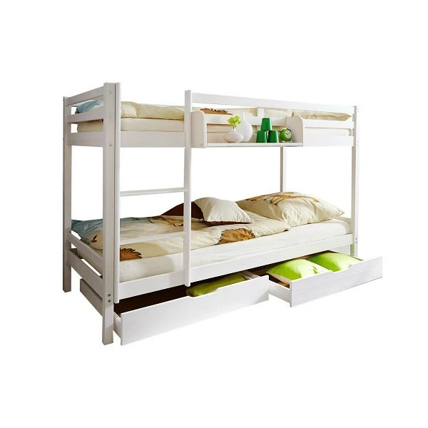 Ticaa Rene Etagenbett Kiefer Weiß Massivholz 2 Ticaa Rene Etagenbett Kiefer Weiß Massivholz – Bild 2