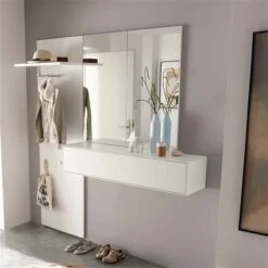 Now! By Hülsta Easy Garderobe Reinweiß 204x192x44 4-teilig