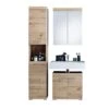 Trendteam Amanda Badmöbel 112x190x34 Cm 3-teilig Asteiche / Asteiche