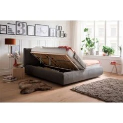 Meise Möbel Atesio Bett Anthrazit Mit Bettkasten Und Federholzrahmen 180 X 200 Cm -Säuglingspflege atesio anthrazit bk detail 11689 19 fein 2