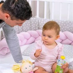 Babybay Nestchenschlange Geflochten Rosé -Säuglingspflege babybay nestchenschlange geflochten aqua 500975 005 1 1 1 1