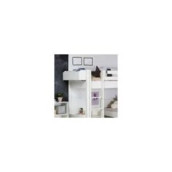 Manis-h Hochbett ASK Einfarbig Höhe 155 Cm, 20 Farben Wählbar -Säuglingspflege bettregal beispiel 2 gr