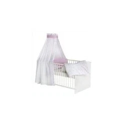 Schardt Herzchen Rosa Bettset 4- Teilig Mit Bettwäsche, Himmel Und Nestchen