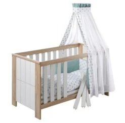 Schardt Big Stars Mint Bettset 4- Teilig Mit Bettwäsche, Himmel Und Nestchen