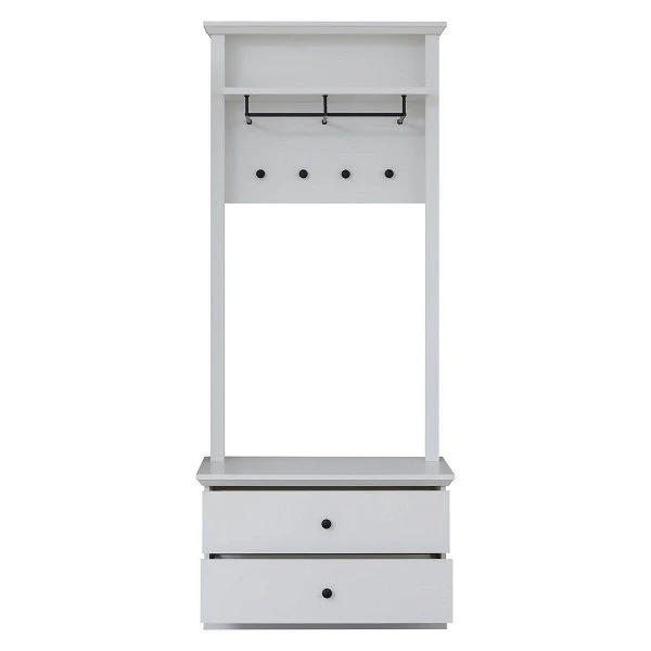 Trendteam Baxter Garderoben-Set 3-teilig Weiß Dekor 2 Trendteam Baxter Garderoben-Set 3-teilig Weiß Dekor – Bild 2