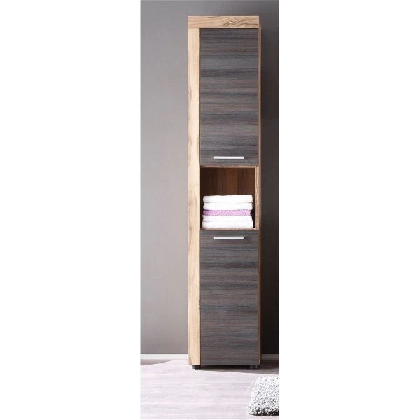 Trendteam Cancun Hochschrank Nussbaum / Touchwood Dunkelbraun 2 Trendteam Cancun Hochschrank Nussbaum / Touchwood Dunkelbraun – Bild 2