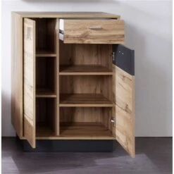 Trendteam Coast Garderoben-Set 4-teilig Wotan Eiche / Grau Melamin 7 Trendteam Coast Garderoben-Set 4-teilig Wotan Eiche / Grau Melamin -Säuglingspflege coast gd 1747 867 83 frontal geoeffnet 2