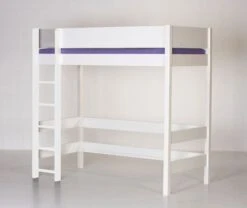 Manis-h Hochbett GEFION 90x200 Cm Einfarbig Höhe 193 Cm - 20 Farben Wählbar