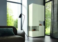 Hülsta Neo Wohnwand Vitrine 1 Schubkasten Und 3 Türen Lack Weiß -Säuglingspflege huelsta neo 134548f2