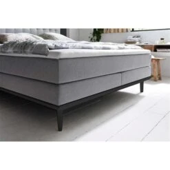 Meise Möbel Massello Boxspringbett 180 X 200 Cm Hellgrau Stoff - Inklusive Lieferung
