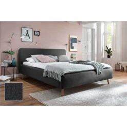 Meise Möbel Mattis Polsterbett 140 X 200 Cm Stoff Anthrazit Zum Top-preis & Gratis Lieferung