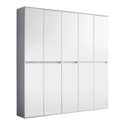 Trendteam Mirror Spiegelgarderobenschrank Weiß Melamin | 185 Cm