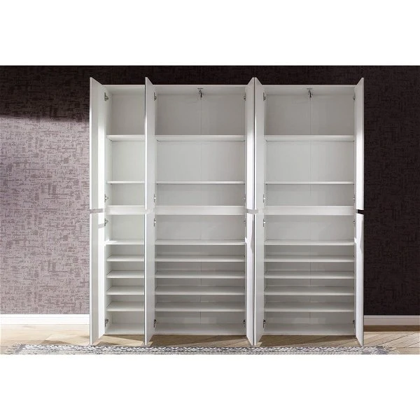 Trendteam Mirror Spiegelgarderobenschrank Weiß Melamin | 185 Cm 2 Trendteam Mirror Spiegelgarderobenschrank Weiß Melamin | 185 Cm – Bild 2