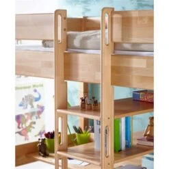 Relita NOEL Hochbett Buche Massiv Natur Inklusive Schreibtisch, Zum Einzelbett Umbaubar -Säuglingspflege noel natur detail gr 1