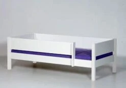 Manis-h Einzelbett ODIN 90x200 Cm Einfarbig Incl. Rundum-Sicherungen - 20 Farben Wählbar