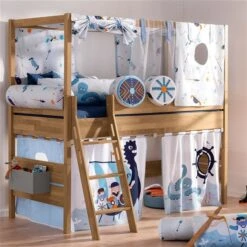 Paidi Sten Spielbett 120 Cm Eiche Massiv Gerade Bettpfosten Schräge Leiter