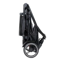 Phil&teds Dot Buggy Inklusive Sitzauflage Black -Säuglingspflege phil teds dot buggy charcoal folded side view 1