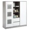 Schardt Eco Star Kleiderschrank 2 Türen+Regal Driftwood/Weiß