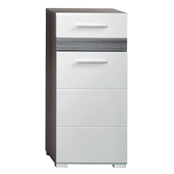 Trendteam Set-One Bad Kommode Weiß / Rauchsilber 1 Trendteam Set-One Bad Kommode Weiß / Rauchsilber