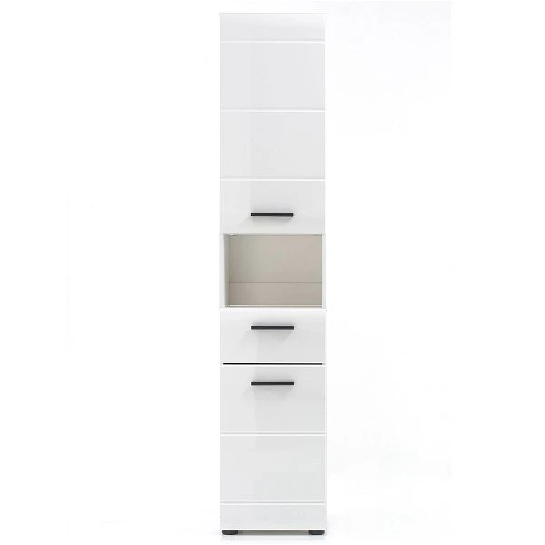 Trendteam Skin Hochschrank Offenes Fach Weiß Hochglanz 1 Trendteam Skin Hochschrank Offenes Fach Weiß Hochglanz