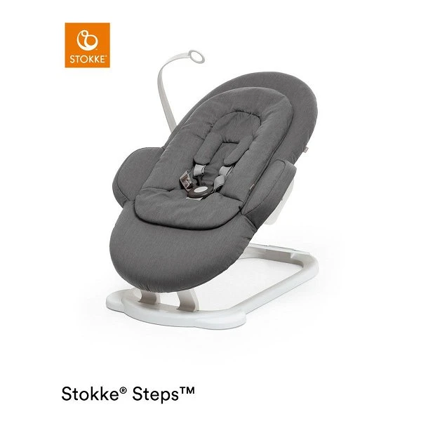 Stokke® Steps™ Bouncer White Deep Grey Babywippe Passend Zum Hochstuhl 1 Stokke® Steps™ Bouncer White Deep Grey Babywippe Passend Zum Hochstuhl