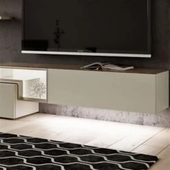 Hülsta Tetrim Wohnwand 5 - Lack-Ausführung Lowboards & Hängeelement