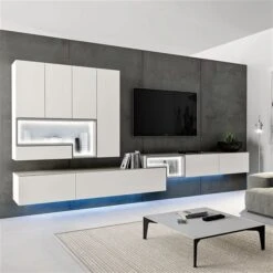 Hülsta Tetrim Wohnwand 5 - Lack-Ausführung Lowboards & Hängeelement 8 Hülsta Tetrim Wohnwand 5 - Lack-Ausführung Lowboards & Hängeelement -Säuglingspflege tetrim kombi 5