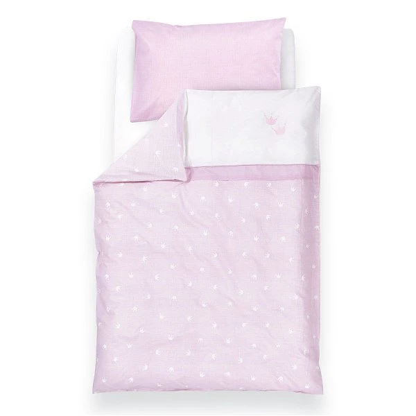 Träumeland Krone Rosa Bettwäsche 80x80 1 Träumeland Krone Rosa Bettwäsche 80x80