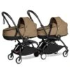 BABYZEN™ YOYO² Zwillingskinderwagen Toffee Gestell Black
